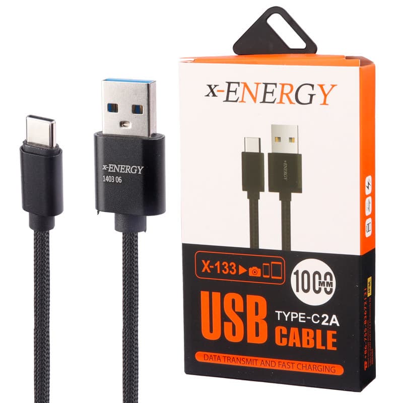 کابل تایپ سی فست شارژ X-Energy X-133 2A 1m — تصویر ۲