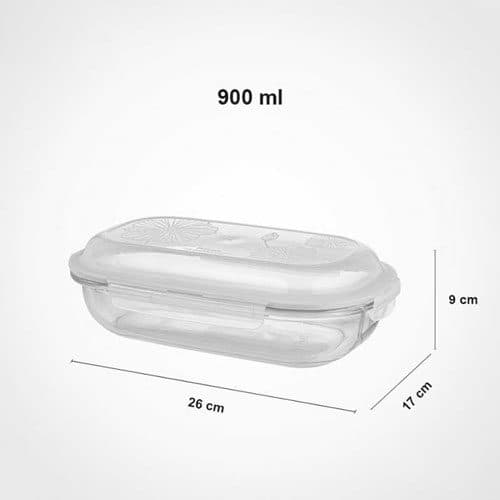 ظرف شیشه ای بیضی سرو و نگهداری دربدار 900 میلی لیتر 2006 — تصویر ۲