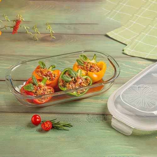 ظرف شیشه ای بیضی سرو و نگهداری دربدار 900 میلی لیتر 2006 — تصویر ۵