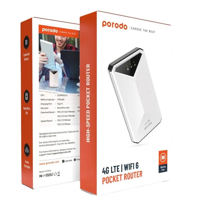 مودم قابل حمل پرودو Porodo portable MiFi 3G/4G