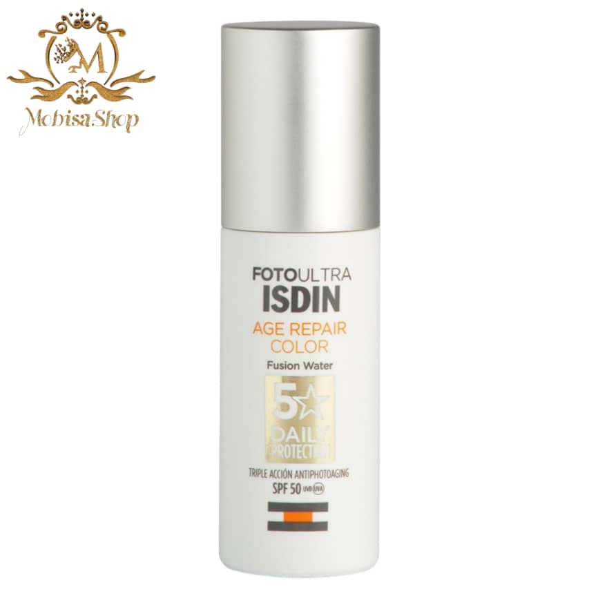 ضدآفتاب بدون رنگ ایزدین ISDIN مدل Age Repair Fusion Water (SPF 50) — تصویر ۲