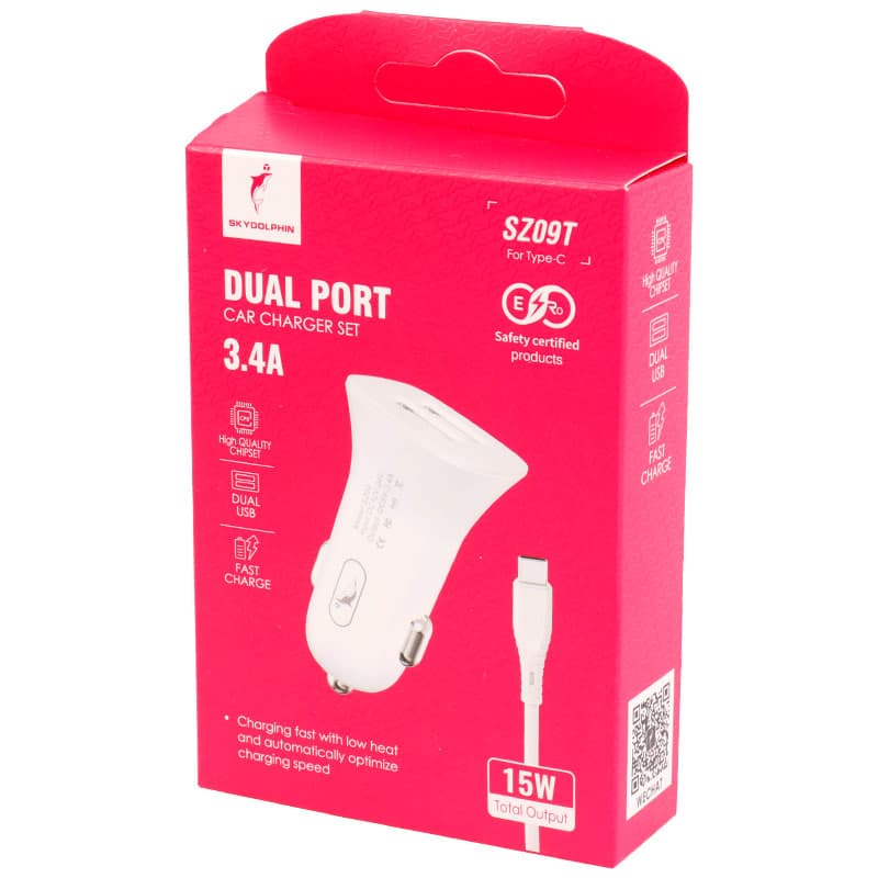 شارژر فندکی اسکای دلفین Sky Dolphin SZ09T 3.4A 15W