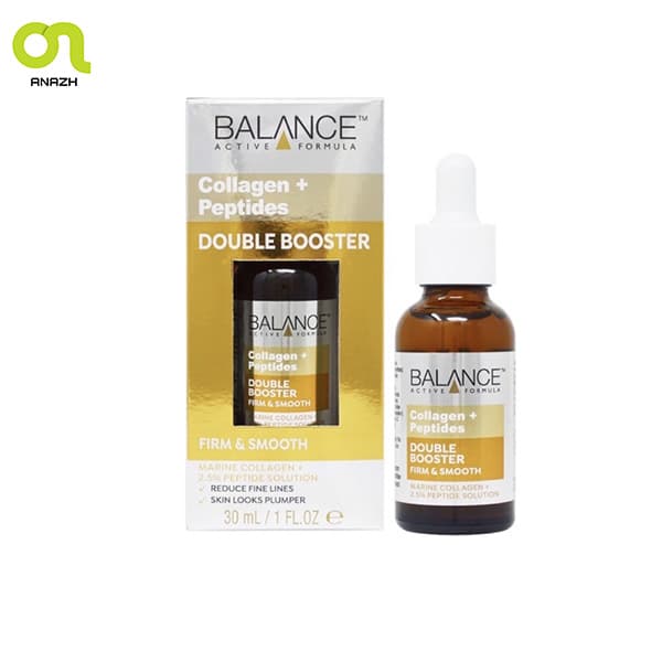 سرم جوانساز دابل بوستر بالانس مدل کلاژن دریایی + پپتید2.5% Balance Collagen +2.5% Peptide Solution Double Booster Serum-اناژ