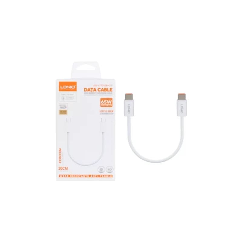کابل شارژ دوسر تایپ سی LDNIO LC901 20CM