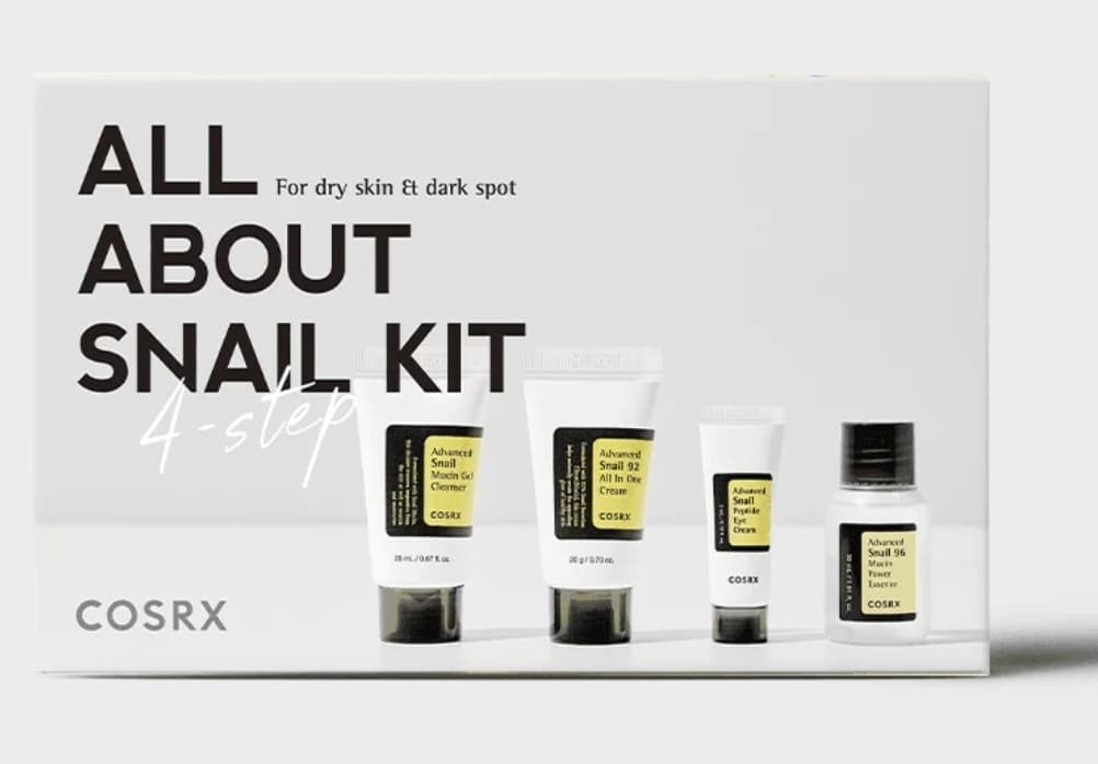 کیت ترمیم کننده پوست چهار مرحله ای حلزون کوزارکس all about snail kit — تصویر ۲