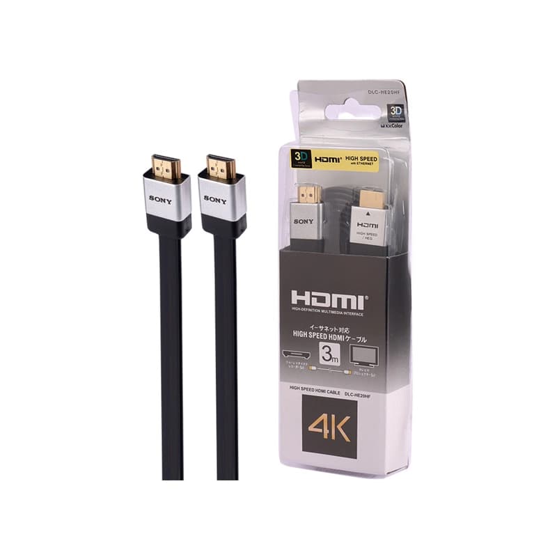 کابل SONY HDMI FLAT 4K 3M پک طلقی