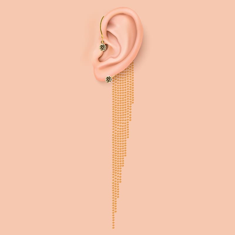 گوشواره زنانه پایتخت مدل PS1079 ایرکراس — تصویر ۳