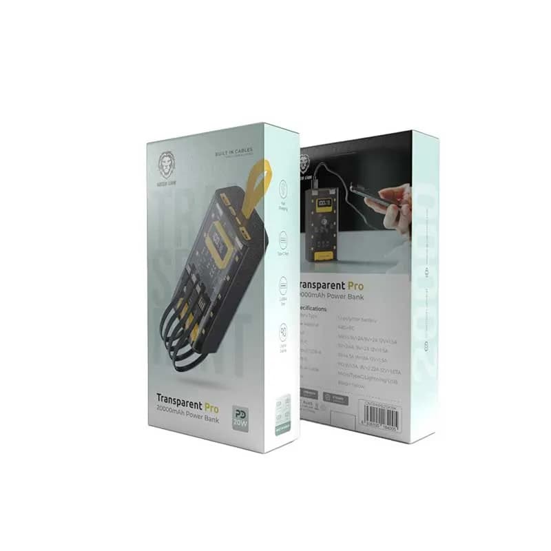 پاوربانک 20000 میلی آمپری مدل Transparent Pro — تصویر ۳