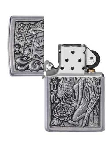 فندک زیپو جمجمه و فرشته Zippo 49442 (SKULL AND ANGEL) — تصویر ۴