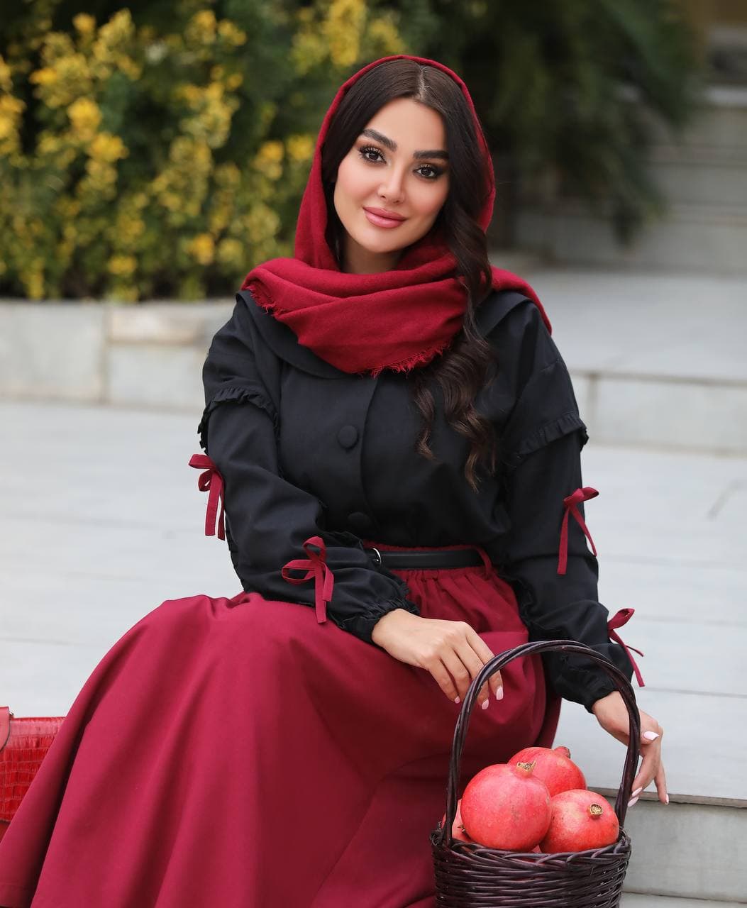 ست شومیز و دامن کتان پلاس زنانه