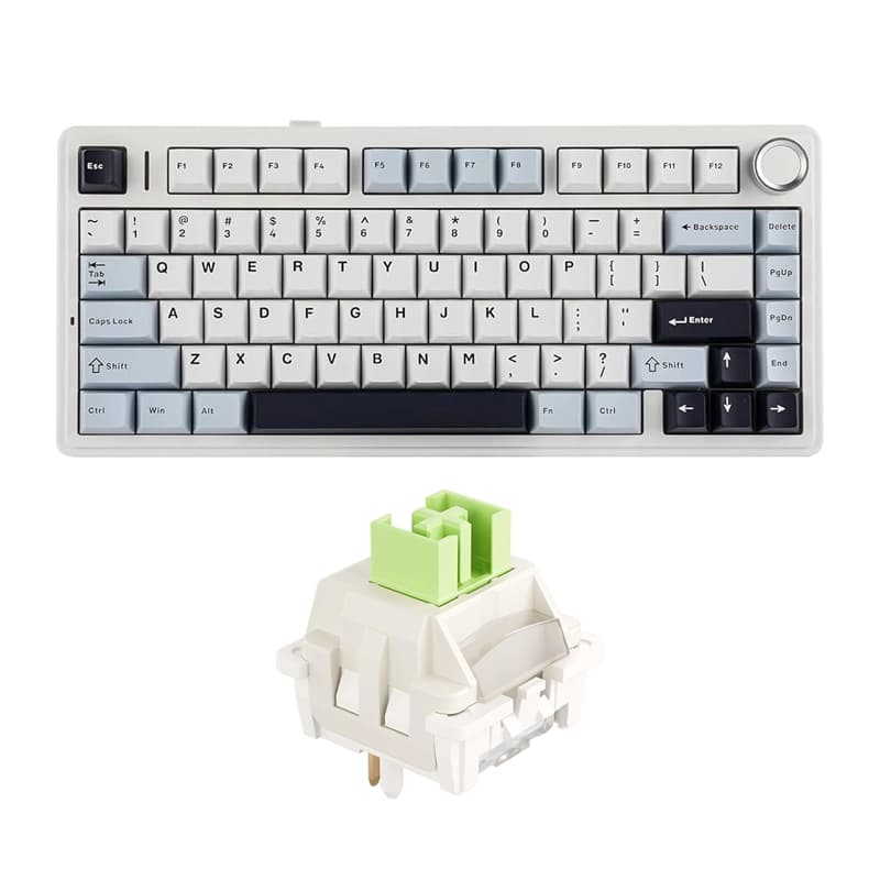 کیبورد بی سیم گیمینگ AULA F75 GLACIER BLUE REAPER SWITCH