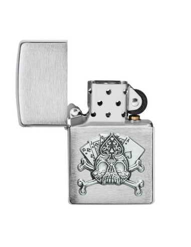 فندک زیپو طرح جمجمه Zippo 49293 (CARD SKULL EMBLEM) — تصویر ۲