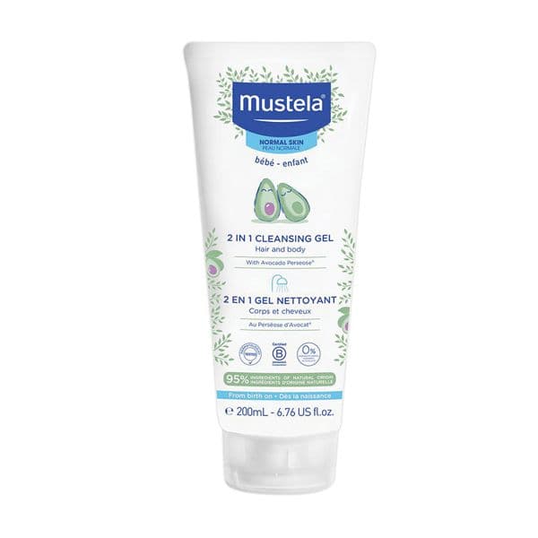 شامپو سر و بدن کودک 2 در 1 موستلا 200 میل mustela