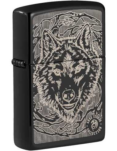 فندک زیپو طرح گرگ Zippo 49443 (ANNE STOKES)