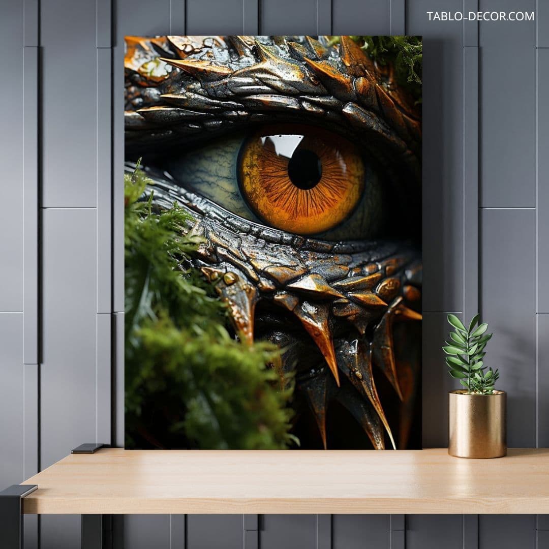 تابلو چشمان اژدهای مغرور The eyes of a proud dragon