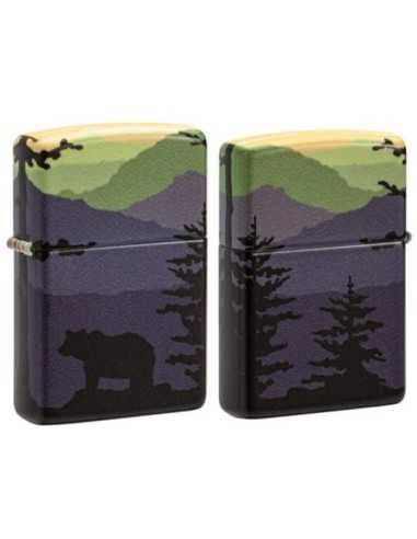 فندک زیپو طرح خرس و جنگل Zippo 49482 (BEAR LANDSCAPE) — تصویر ۲
