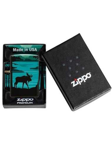 فندک زیپو طرح گوزن Zippo 49481 (MOOSE LANDSCAPE) — تصویر ۳