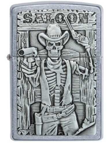 فندک زیپو طرح اسکلت Zippo 49298 (SALOON SKULL EMBLEM) — تصویر ۴
