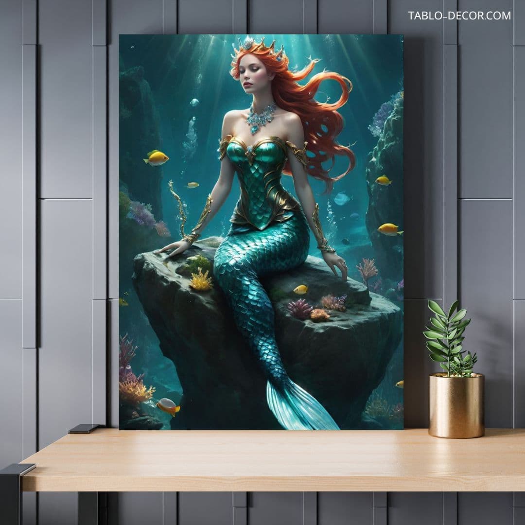 تابلو دکوراتیو پری دریایی افسانه ای The legendary mermaid — تصویر ۲