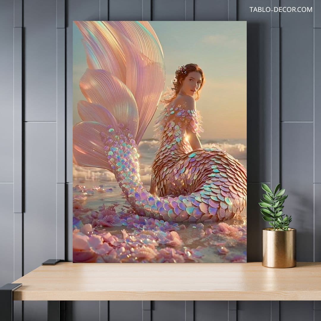 تابلو پری دریایی زیبا Beautiful mermaid