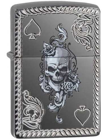 فندک زیپو آرمورکیس طرح جمجمه Zippo 29666 (SPADE & SKULL) — تصویر ۲