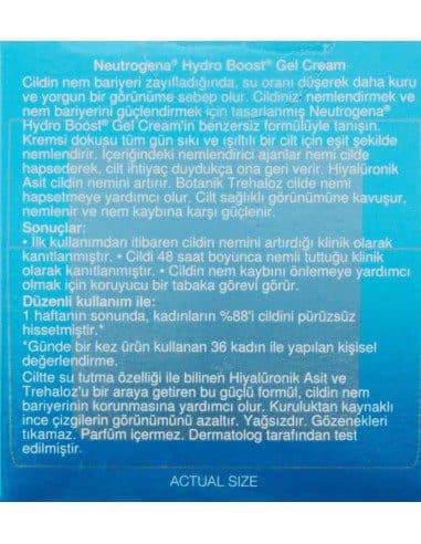 کرم ژل آبرسان هیدرو بوست نوتروژینا مخصوص پوست خشک 50 گرمی Neutrogena Hydro Boost Hyaluronic Acid Hydrating Face Moisturizer Gel-Cream — تصویر ۳
