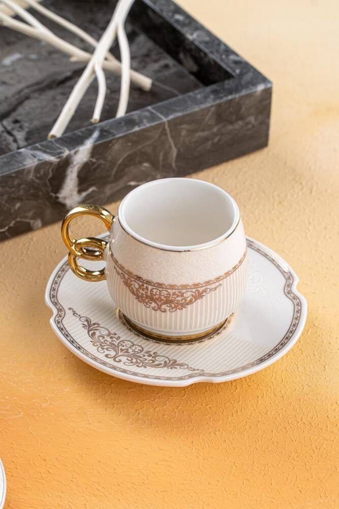 ست قهوه خوری 12 پارچه 6 نفره آجار ترکیه کد ACAR-FREYA-0101 — تصویر ۲