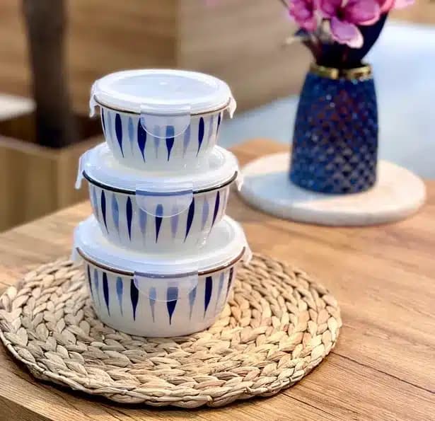 ظرف نگهدارنده چینی 3 تایی وارداتی کد KIT-55 — تصویر ۴