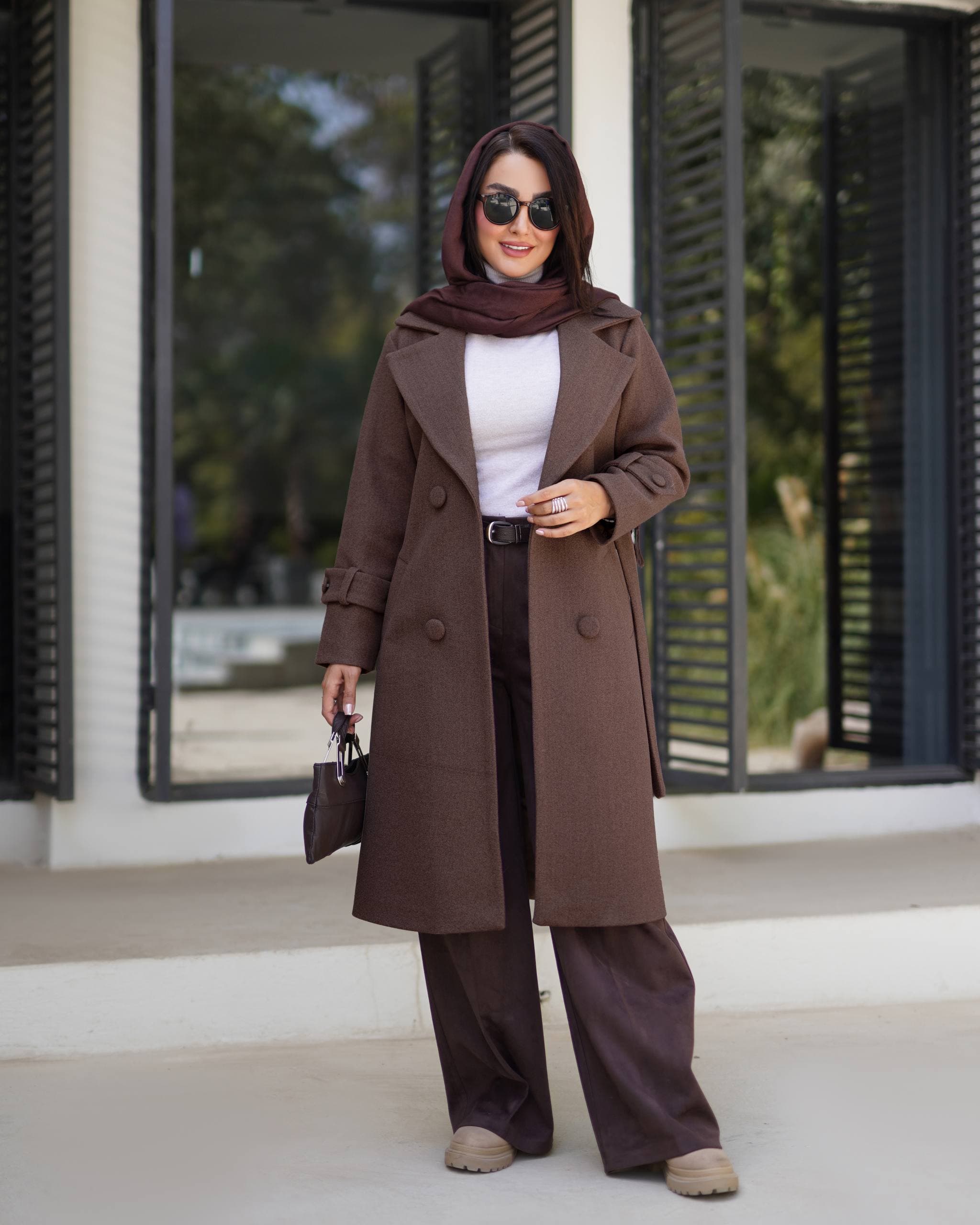 پالتو بلند زنانه فوتر سایزبندی:دو سایز‌مناسب 36تا 46