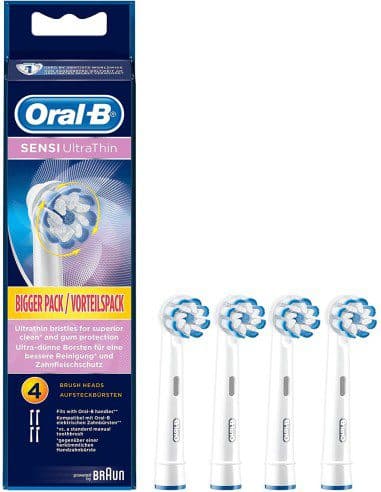 سری مسواک برقی سنسی اولترا تین اورال بی (4 عددی) Oral B Sensi Ultra Thin Toothbrush Heads
