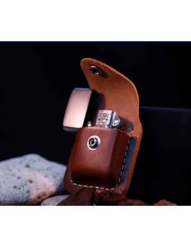 کیف چرمی قهوه ای زیپو Zippo — تصویر ۲
