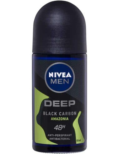رول ضد تعریق مردانه دیپ بلک کربن آمازون نیوآ Nivea Men Deep Black Carbon Amazonia Roll On