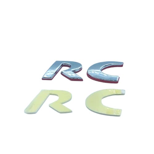 آرم اسپرت خودرو فلزی طرح آرسی RC دو تکه