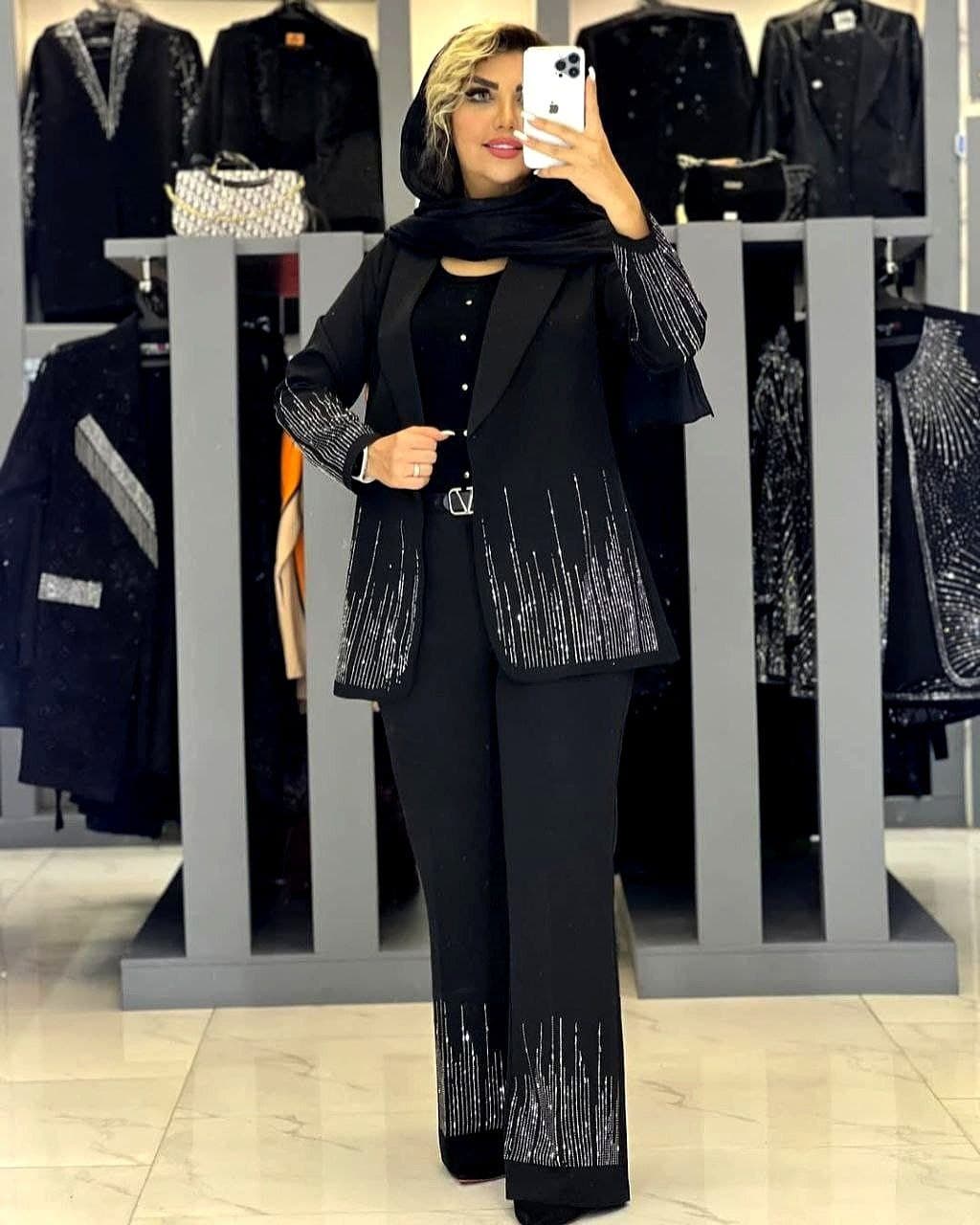 کت و شلوار مجلسی زنانه مدل آبشار