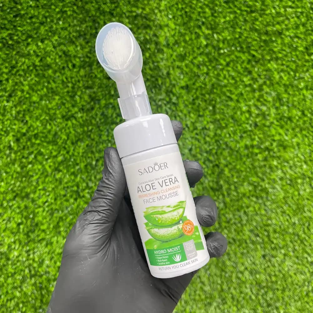 فوم شستشوی صورت براش دار الورا سادور 120 میل | Sador Aloe Vera Facial Cleansing Foam with Brush 120ml — تصویر ۲
