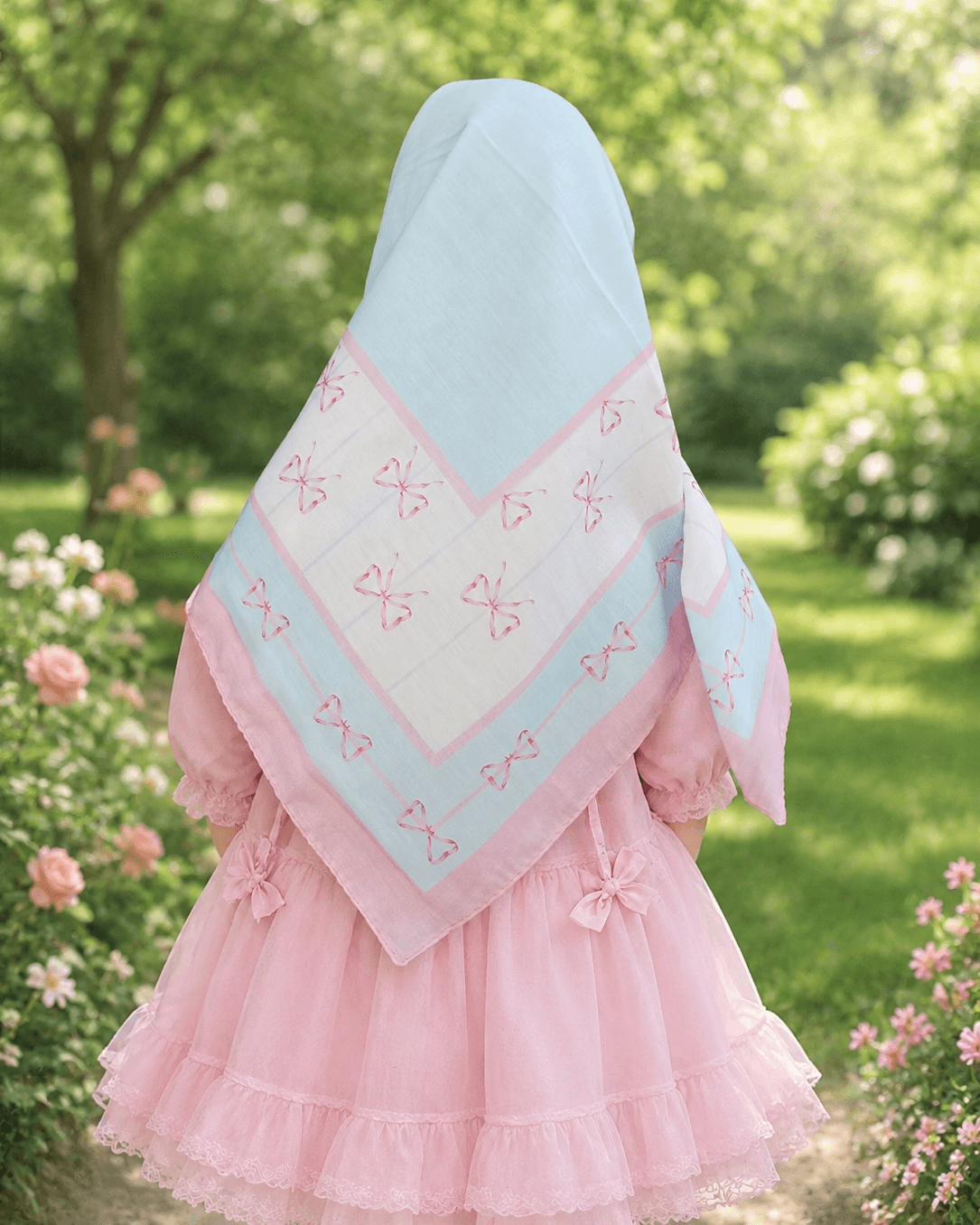 روسری نخی پاپیون حاشیه