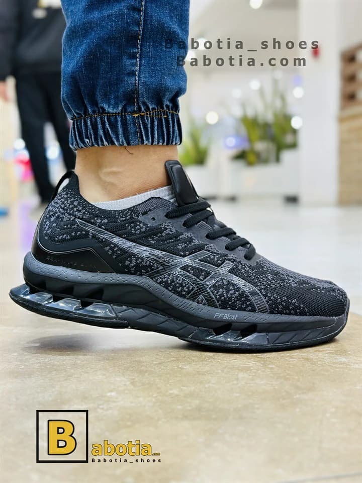 کتونی اسیکس کینسی پلاست ژله‌ای مشکی — تصویر ۲