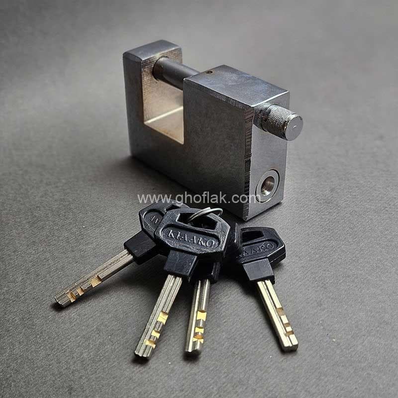 قفل کتابی کیاکو سایز 85 کلید سولکسی فولادی ضد برش