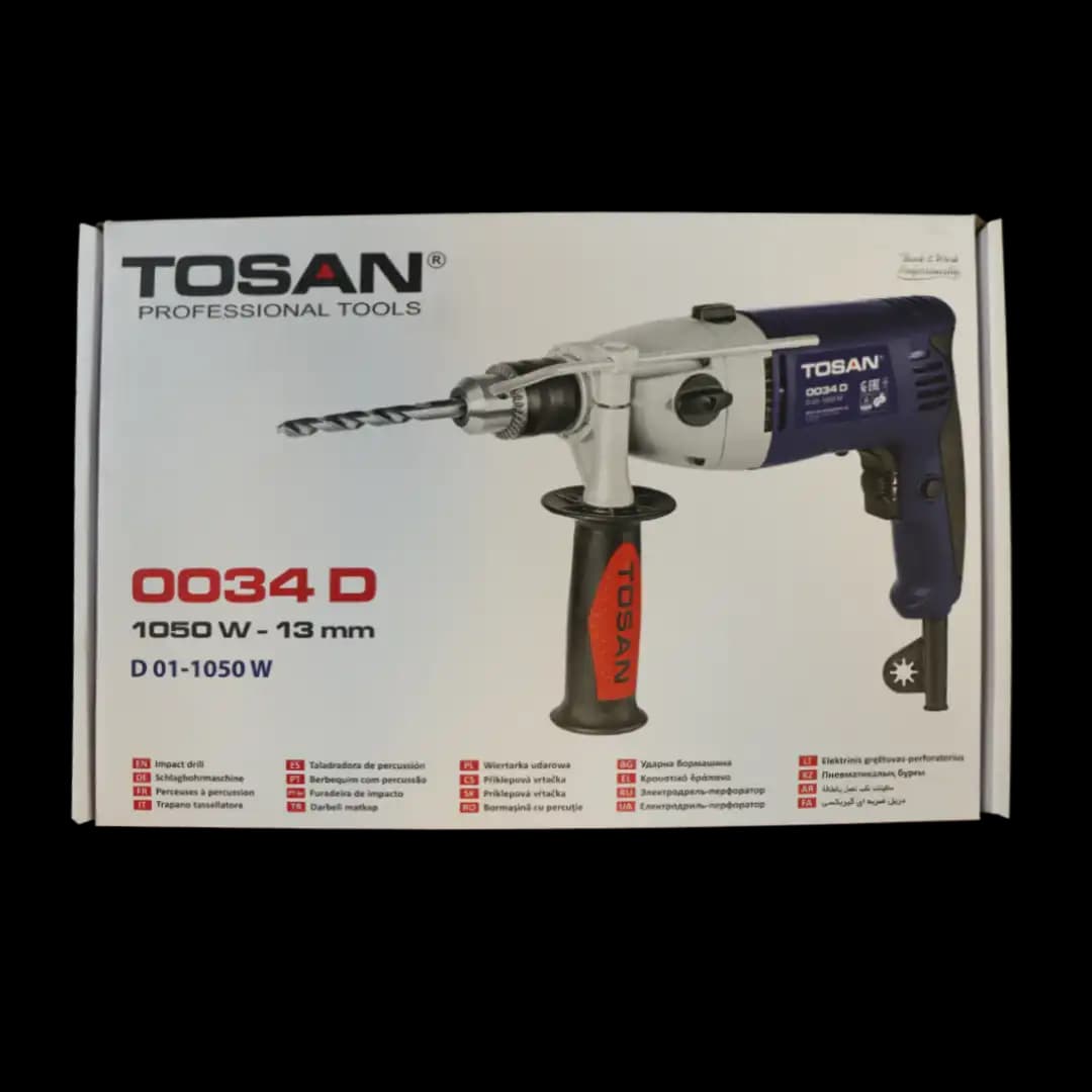 دریل چکشی گیربکسی 13 میلی‌متر 1050 وات آچاری مدل 0034D توسن — تصویر ۵