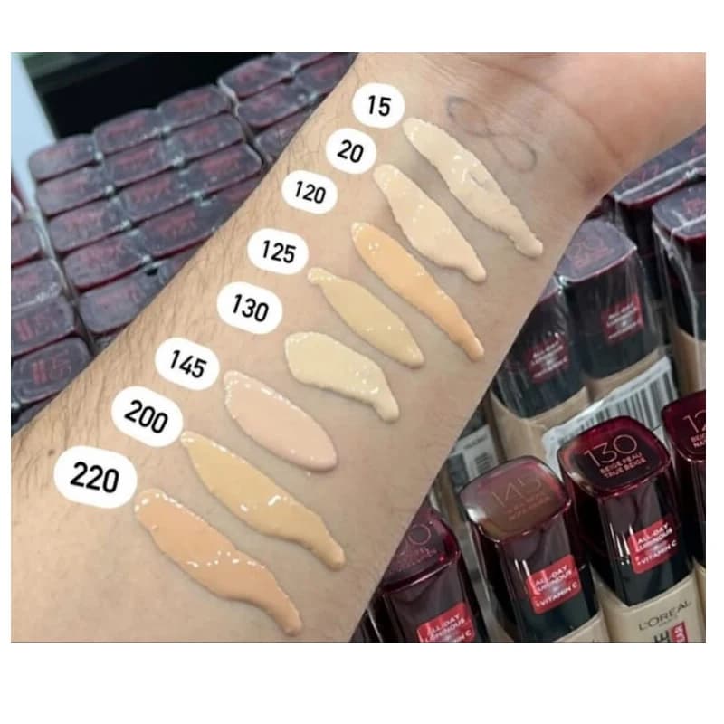 کرم پودر شیشه ای اورال LOREAL شماره 220 حجم 30 میلی لیتر — تصویر ۲