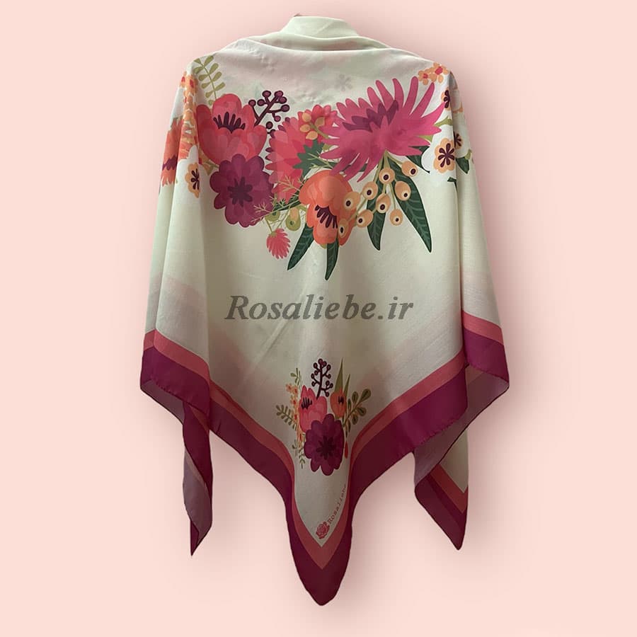 روسری نخی به گل