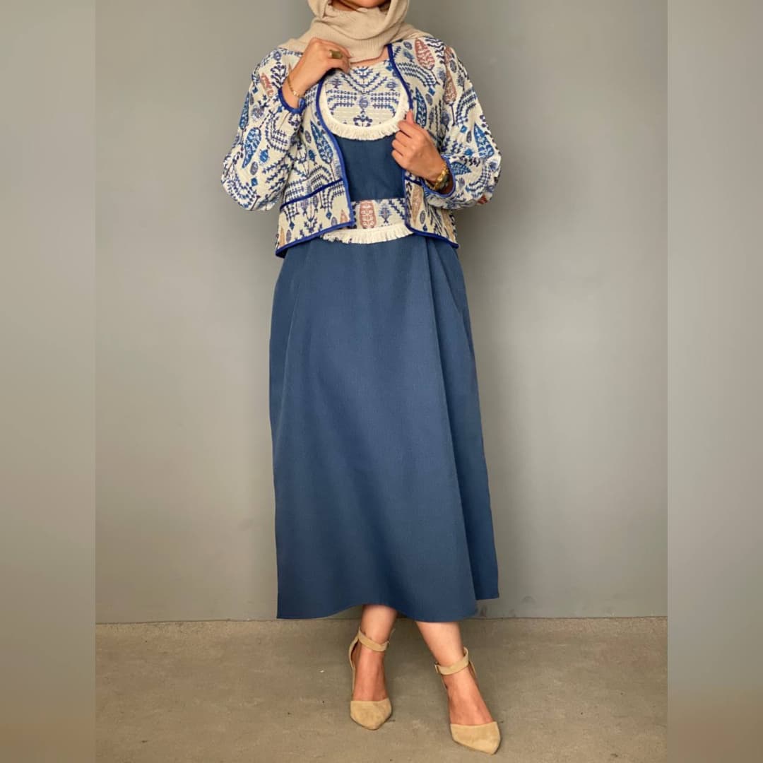 ست کت و سارافون سلطنتی 3 تیکه کد 8846 (هر عدد 449/000 تومان) — تصویر ۳