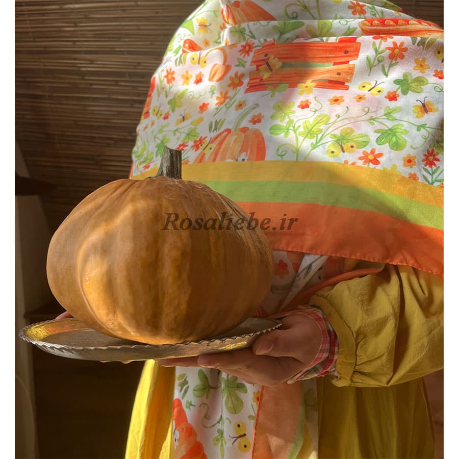 روسری نخی مزرعه کدو تنبل
