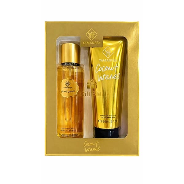 ست هدیه بادی میست و لوسیون بدن یامانفن مدل Coconut Intense