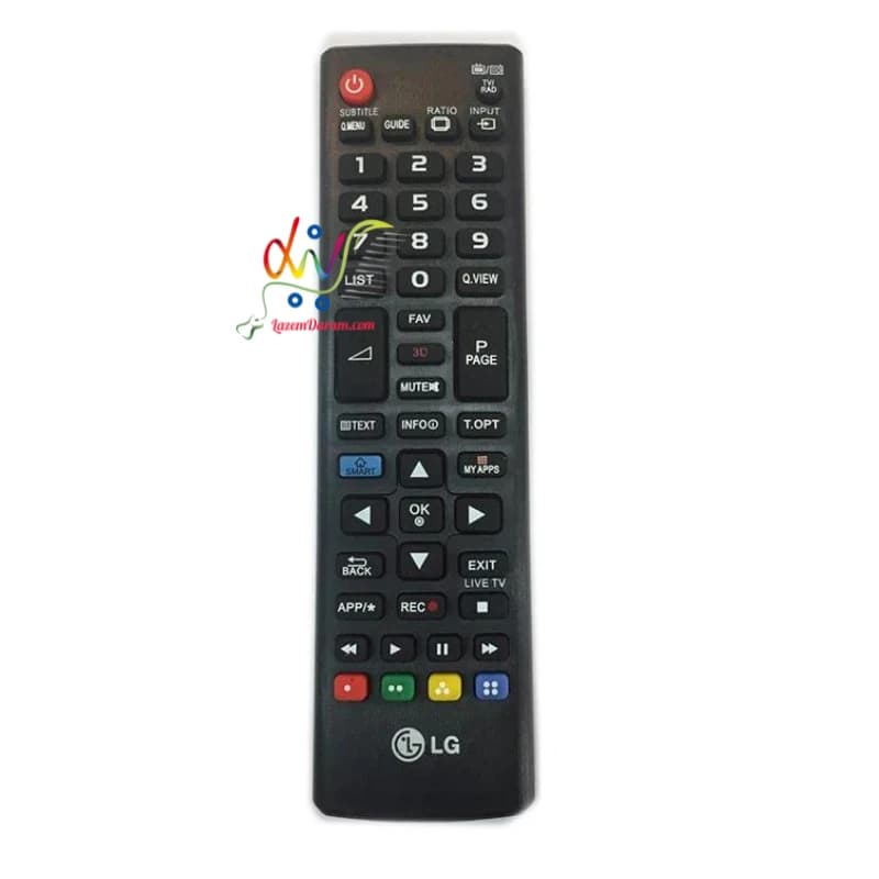 کنترل تلویزیون ال جی کوتاه دکمه REC