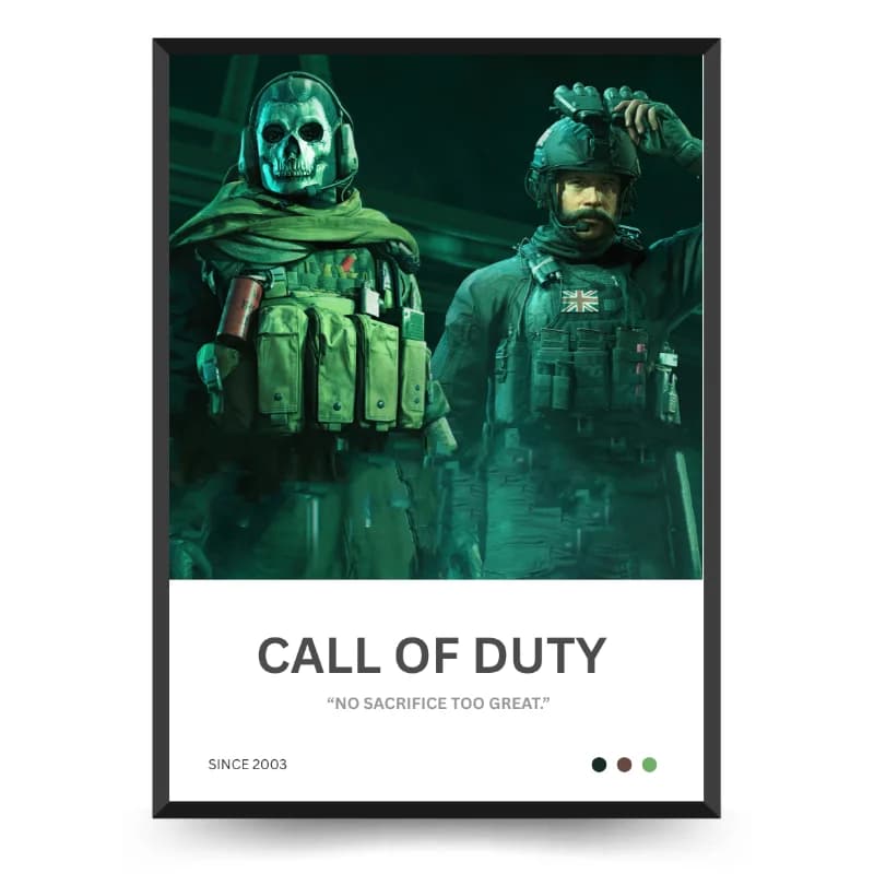 تابلو گیمینگ Call Of Duty
