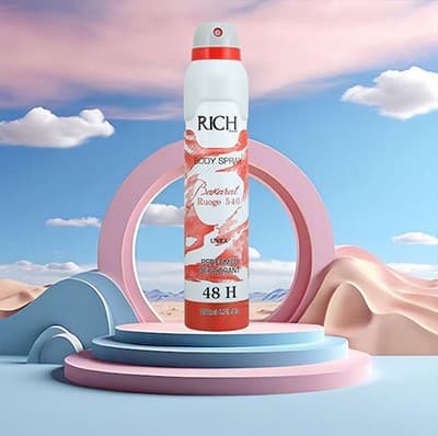 اسپری بدن اسپرت باکارات قرمز ریچ Rich Body Spray Bakarat Rouge 540 200Ml