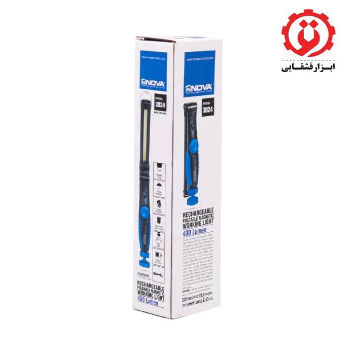 چراغ کار شارژی تاشو نووا مدل 3024 — تصویر ۶