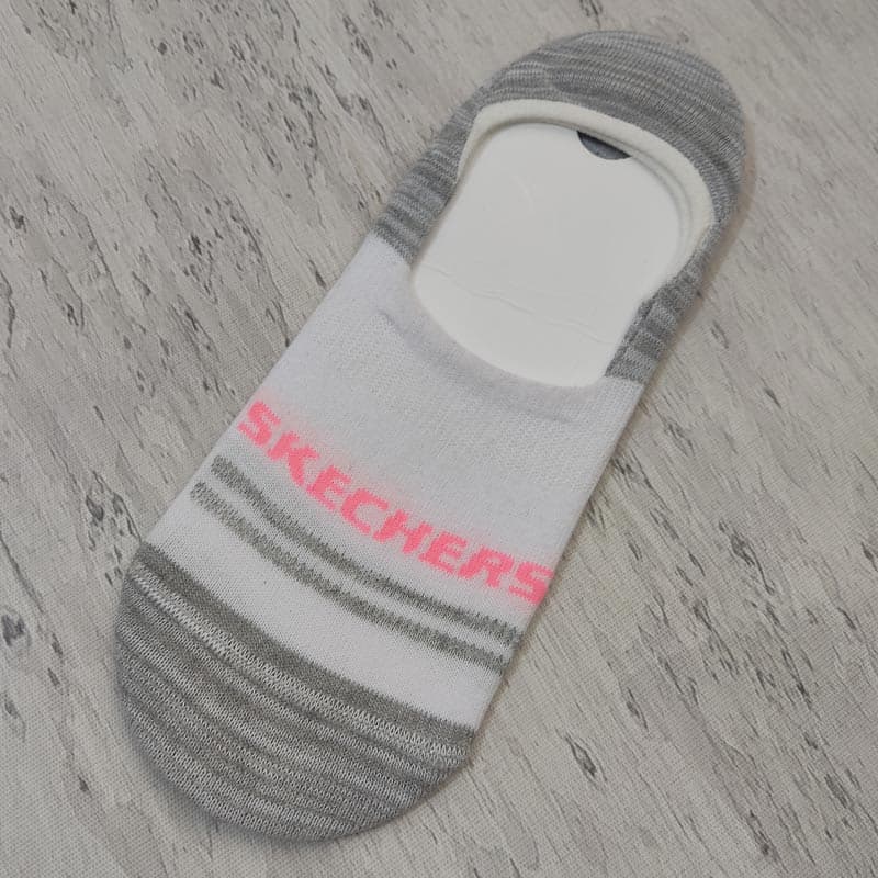جوراب ورزشی مردانه اسکیچرز Skechers Sport Socks سفید خاکستری — تصویر ۳