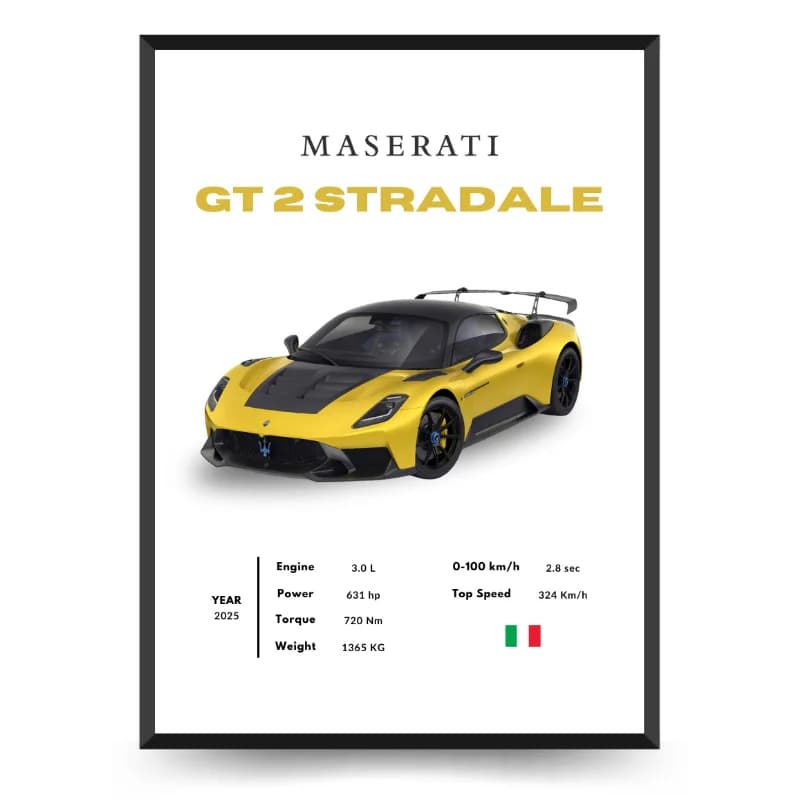 تابلو دکوراتیو ماشین مدل مازراتی GT2 Stradale